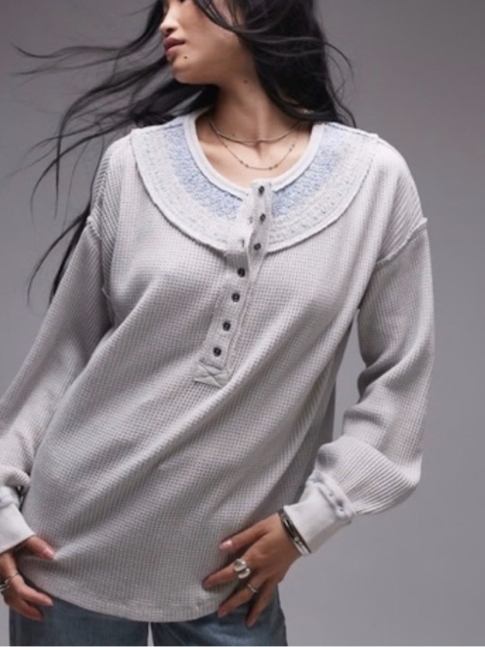 We The Free Holly Henley Top